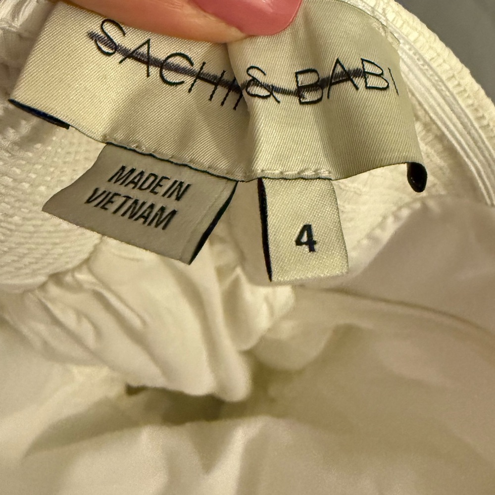 Sachin & Babi Sloane Taffeta Double-Bow
Pleated Mini Dress , Ivory color - Picture 7 of 7